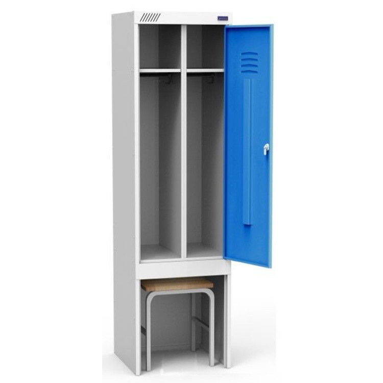 Шкаф для одежды металлический двухсекционный ШЭРК 21-530 ВСК