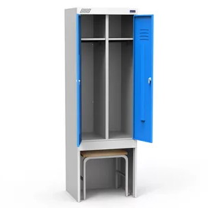 Шкаф для одежды металлический двухсекционный ШЭРК 22-530 ВСК