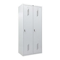 Шкаф для одежды металлический двухсекционный ПРАКТИК LS 21-50