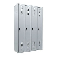 Шкаф для одежды металлический четырехсекционный ПРАКТИК LS-41