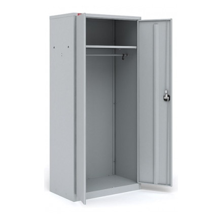 Шкаф металлический односекционный двухверный для одежды ШАМ-11.Р