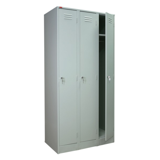 Шкаф металлический трехсекционный для одежды ШРМ-33