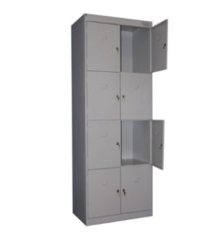 Шкаф для одежды металлический двухсекционный восьмидверный ШРК-28-800 собранный