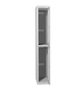 Шкаф для одежды металлический односекционный двухдверный ПРАКТИК ML 02-30