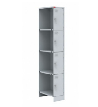Шкаф для одежды металлический двухсекционный четырехдверный ШРМ-14-М
