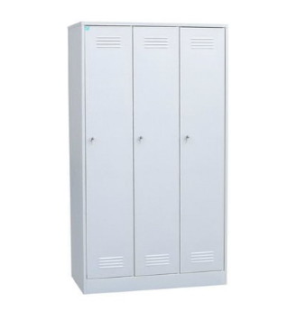 Шкаф для одежды металлический трехсекционный ШРМ - 33