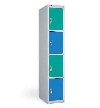 Шкаф металлический односекционный четырехдверный ДиКом КД-814 (цветные двери)