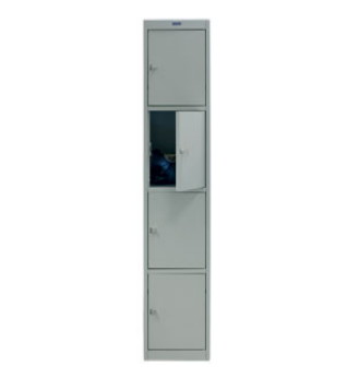 Шкаф металлический односекционный четырехдверный ПРАКТИК ML 14-30 (приставная секция)