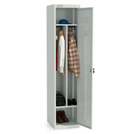 Шкаф для одежды металлический односекционный ШРС-11-400 п