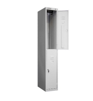 Шкаф для одежды металлический односекционный двухдверный ШРС-12-300